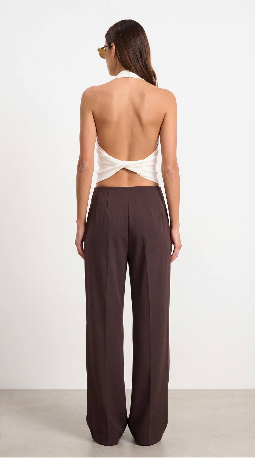 Moss Brown Palazzo Trousers
