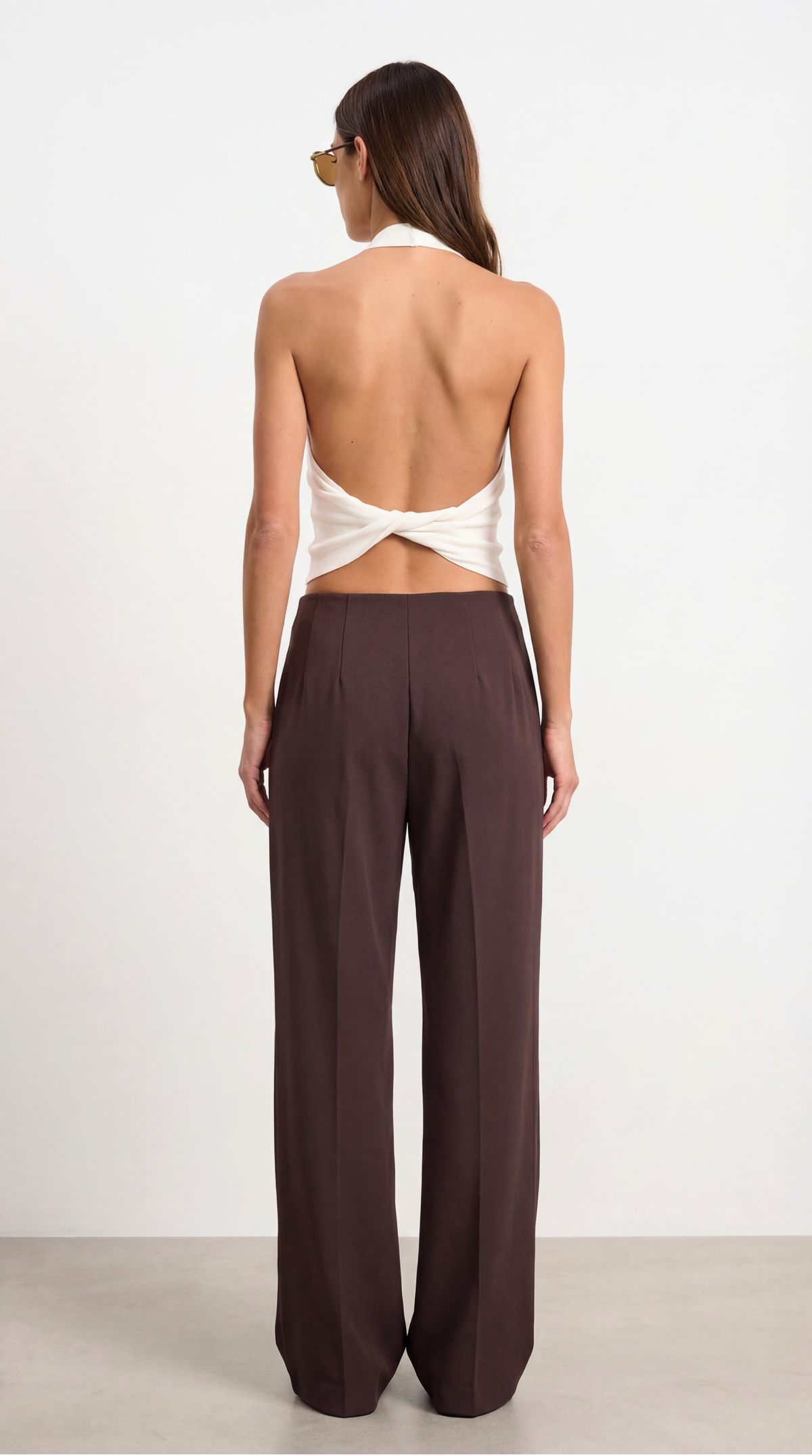 Moss Brown Palazzo Trousers