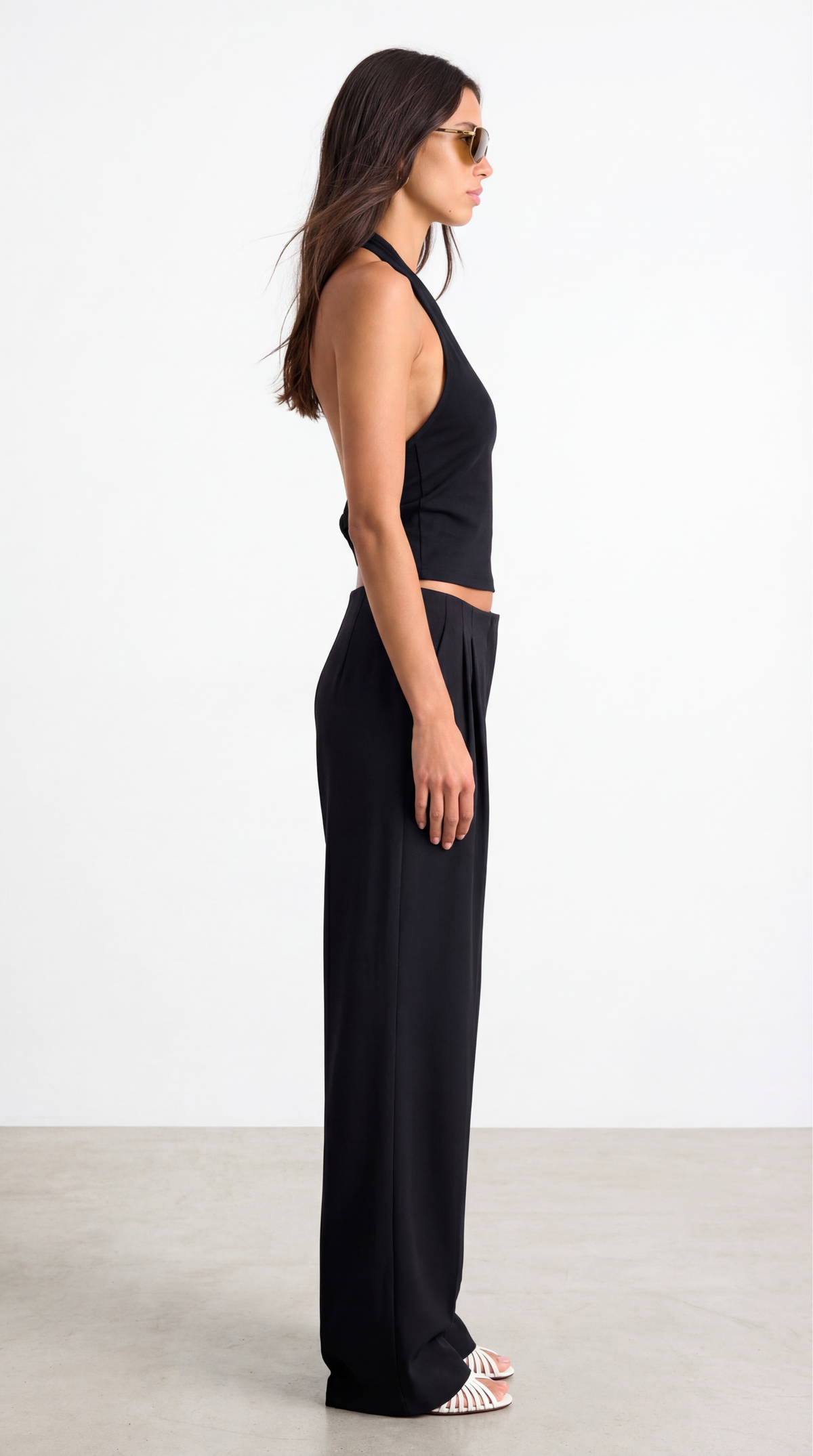 Moss Black Palazzo Trousers
