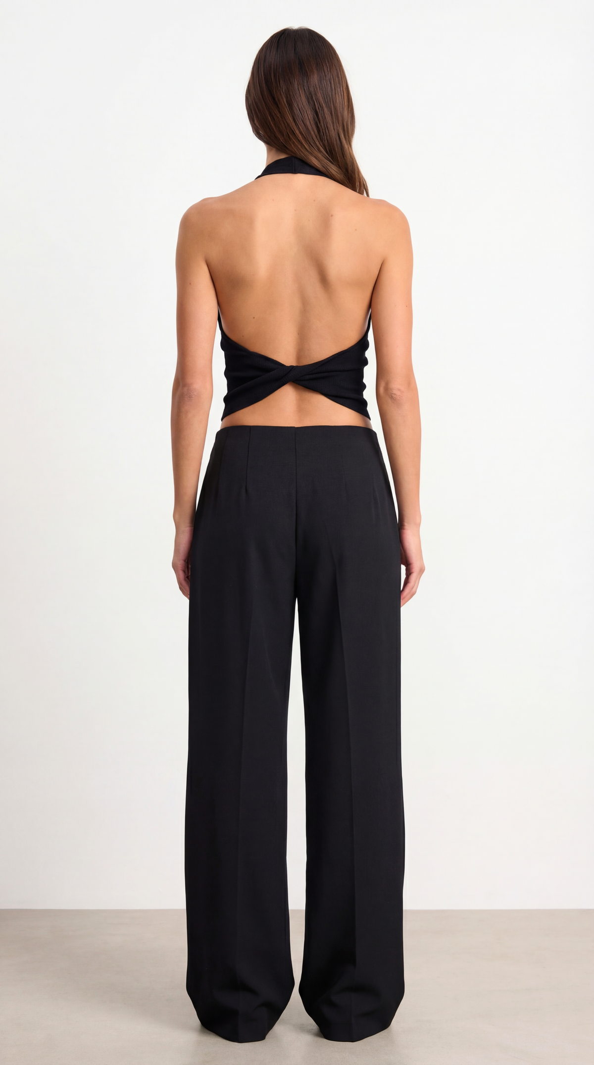 Moss Black Palazzo Trousers