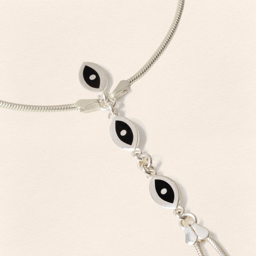 Evil Eye Finger Bracelet Ring Set I - 7