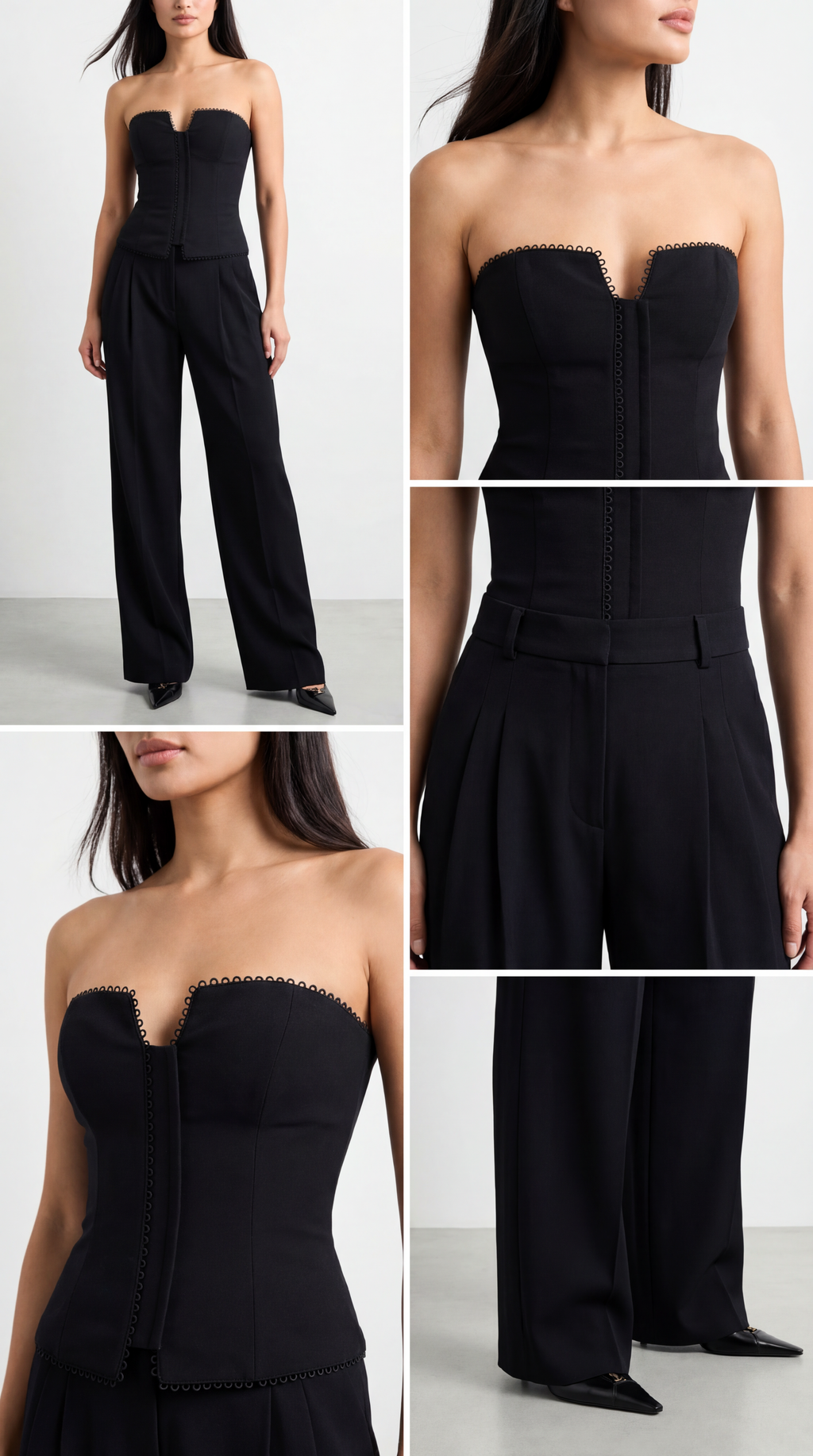Grace Black Strapless Corset