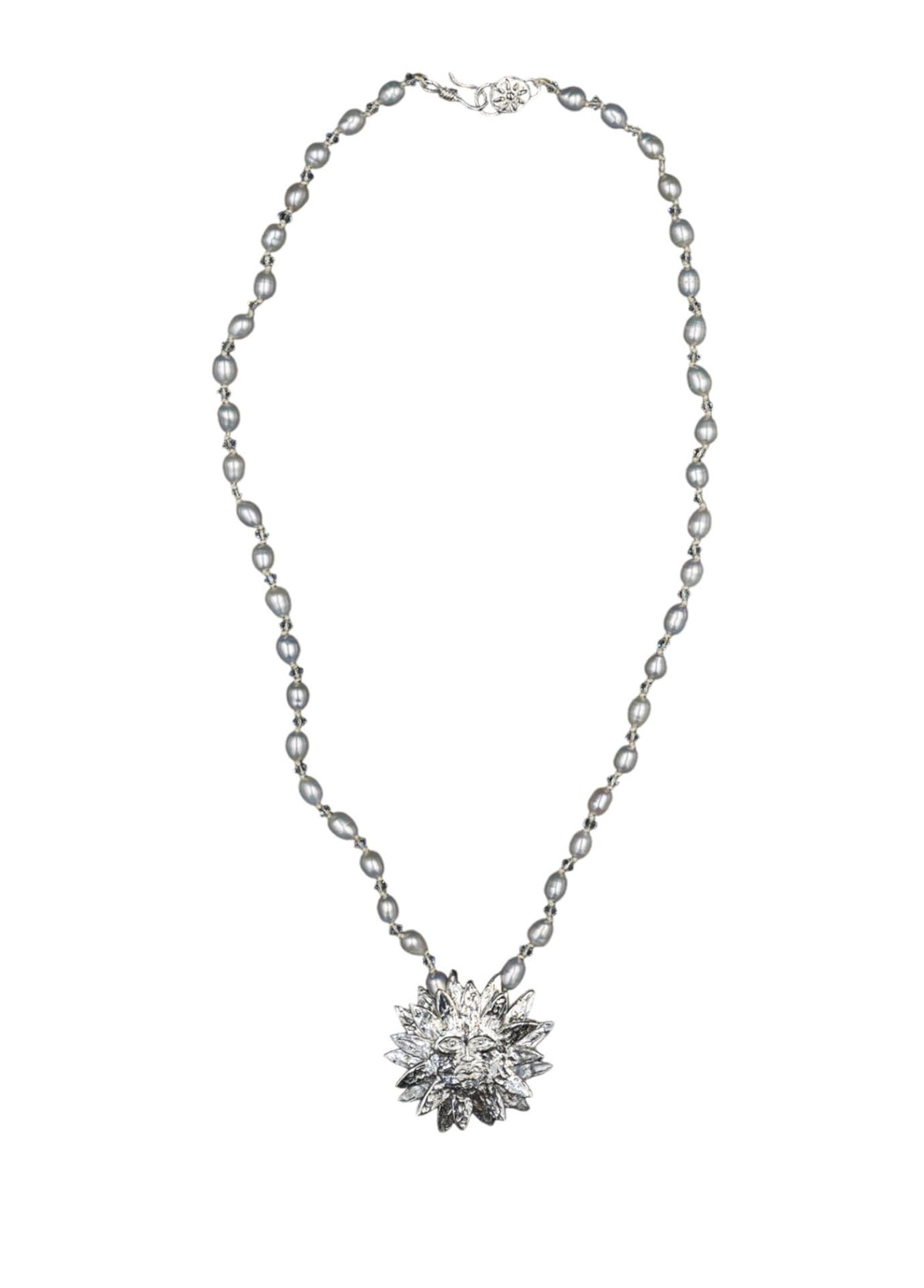 Apollo Pearl Silver Necklace