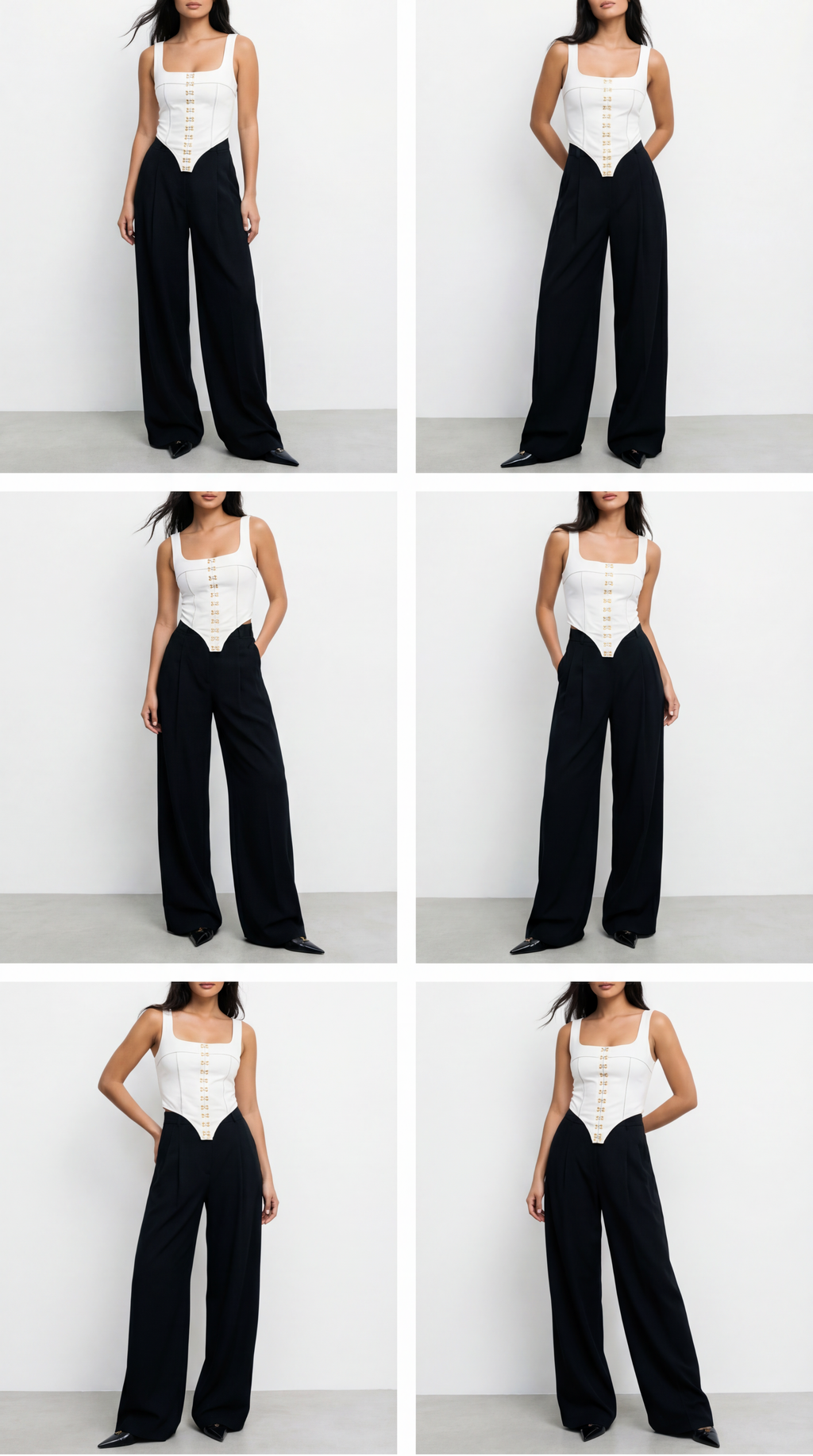Naomi White Hook-and-Eye Corset