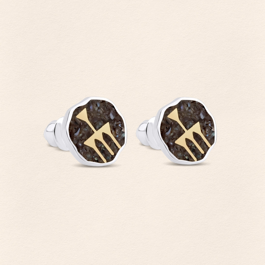 Sumerian Mosaic Pearl Abundance Earring - Men
