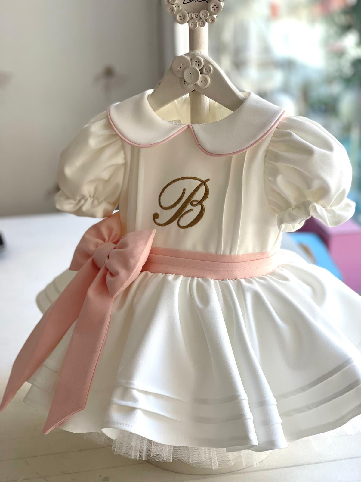 Ribbed Girls Birthday Dress