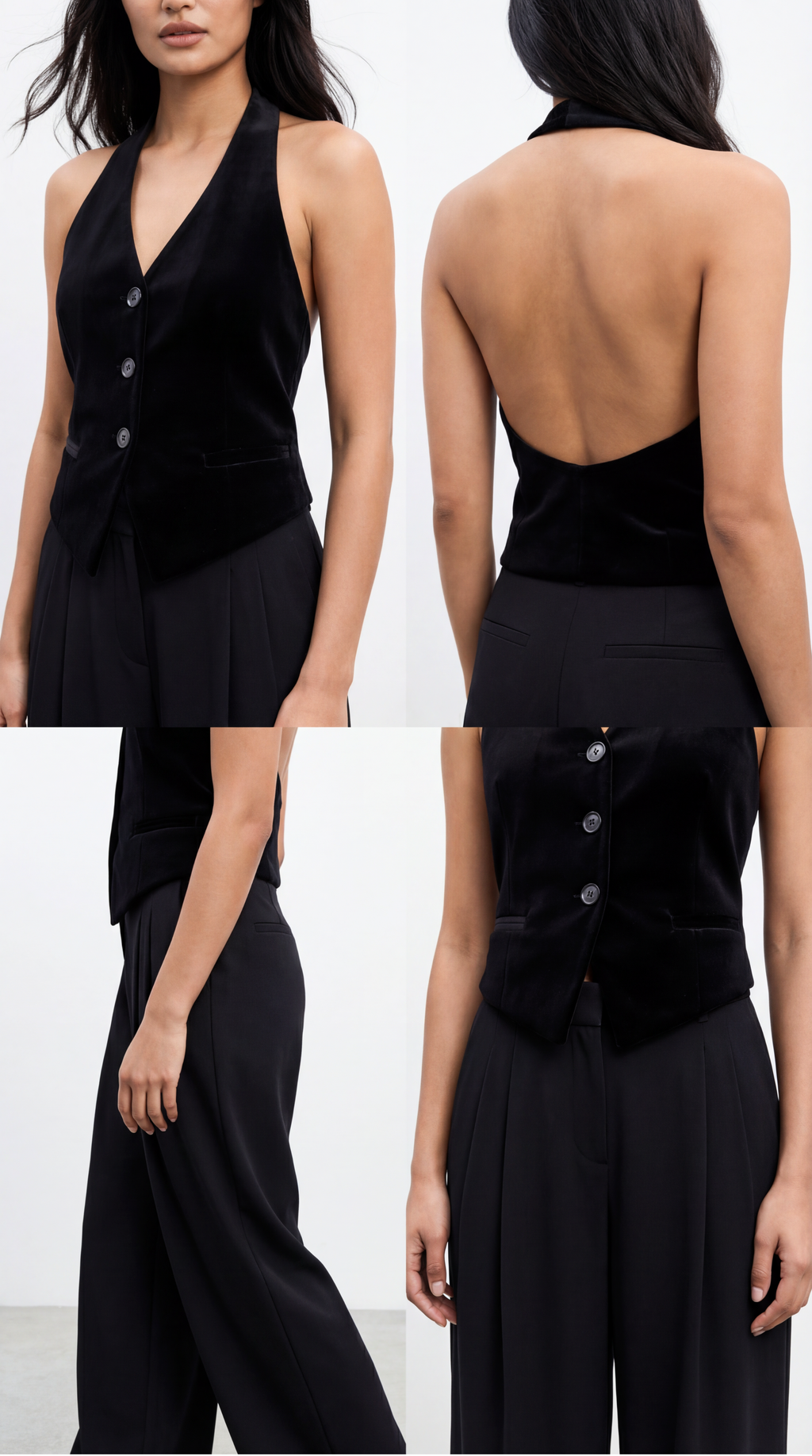 Haddy Velvet Black Vest