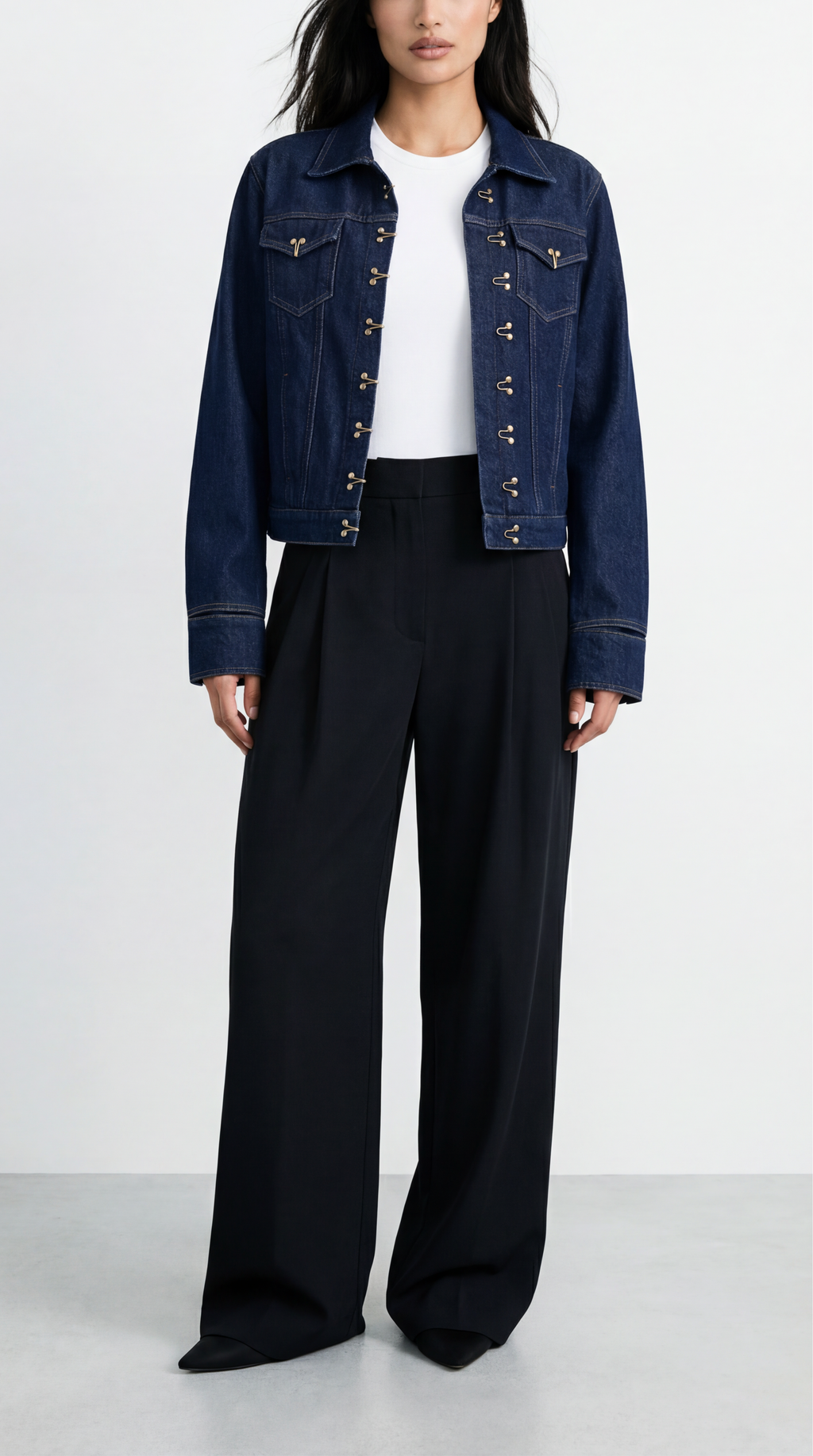 Wes Denim Hook-and-Eye Jacket