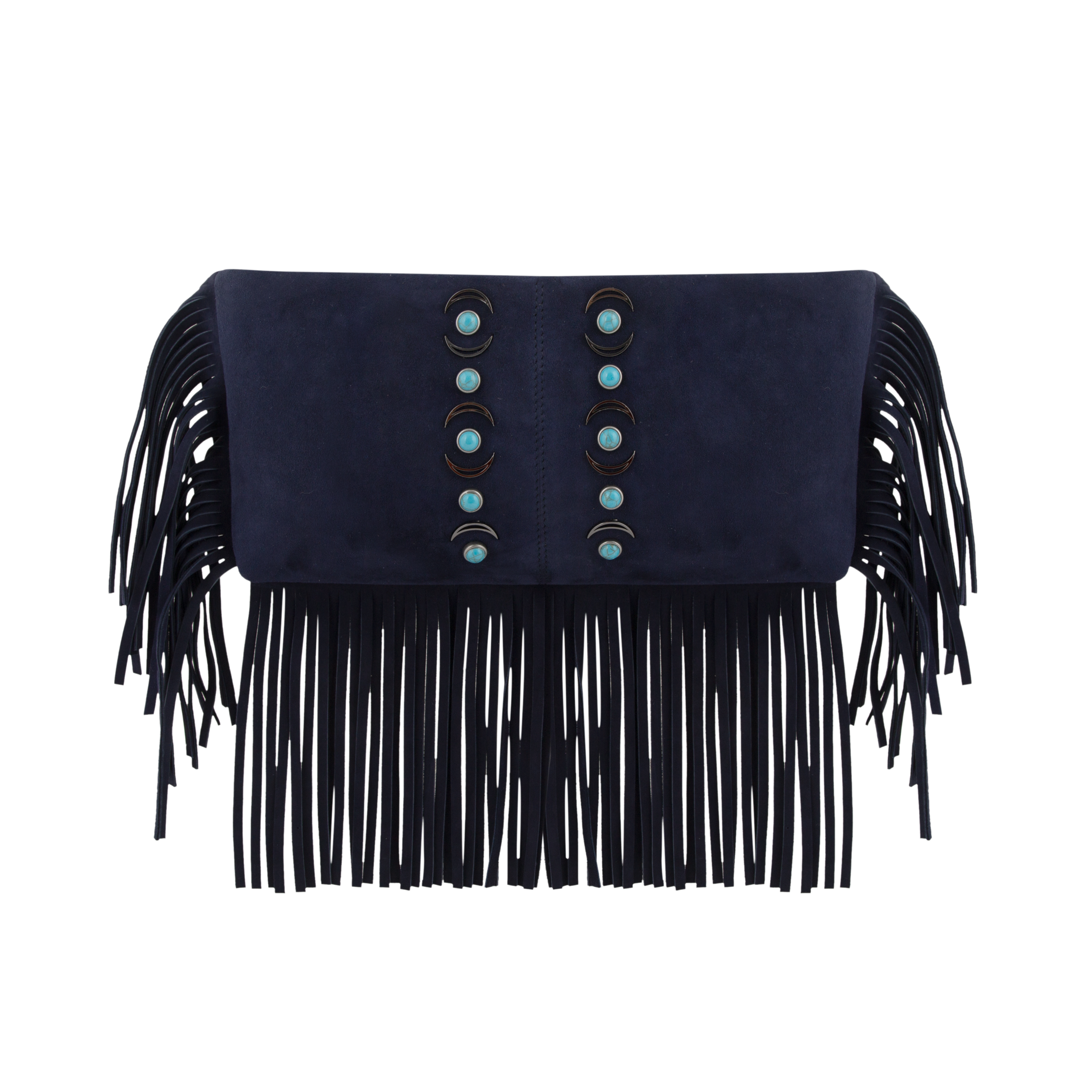 Hera - Navy Suede Fringe