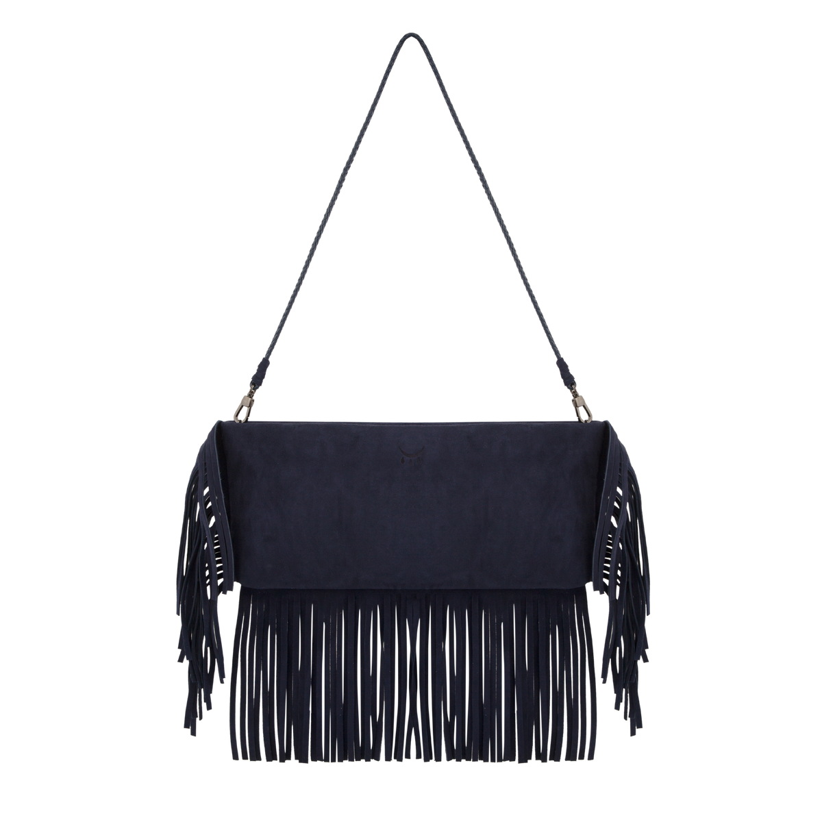 Hera - Navy Suede Fringe