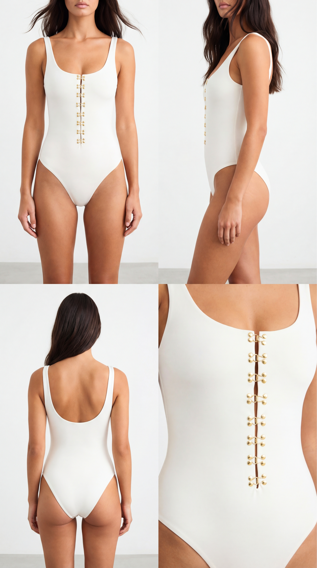Uma Sleeveless White Bodysuit