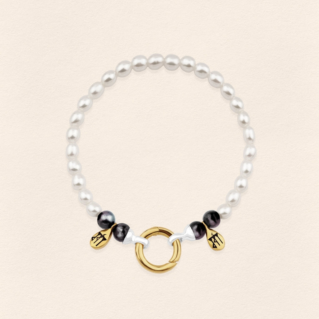 Sumerian White Pearl Bracelet - Men