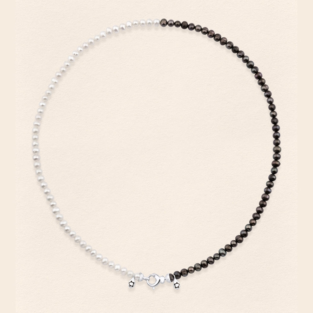 Sumerian Black & White Pearl Necklace