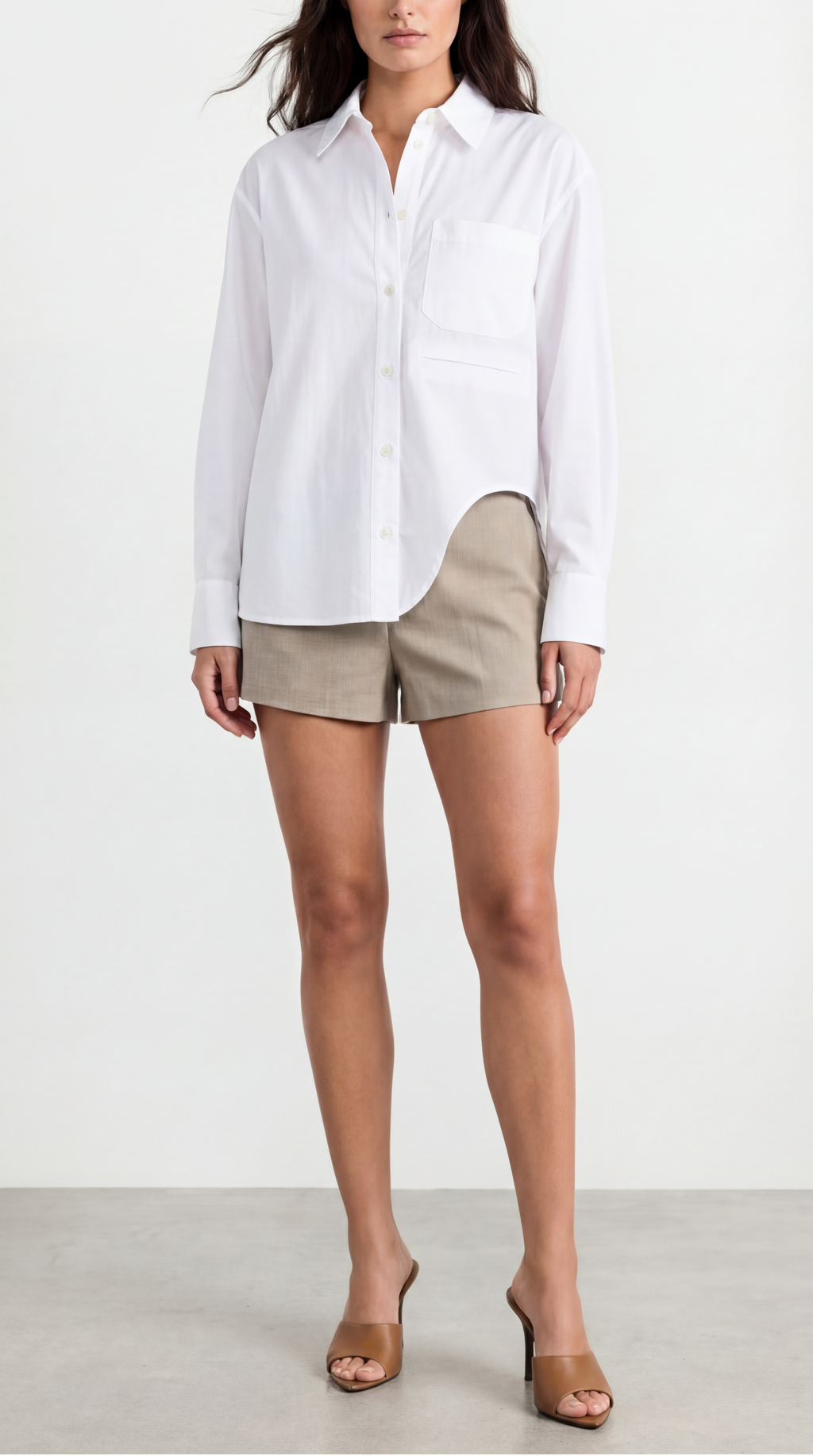 Ren Asymmetrical White Shirt