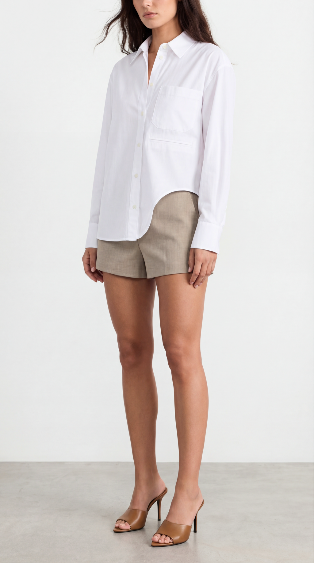 Ren Asymmetrical White Shirt