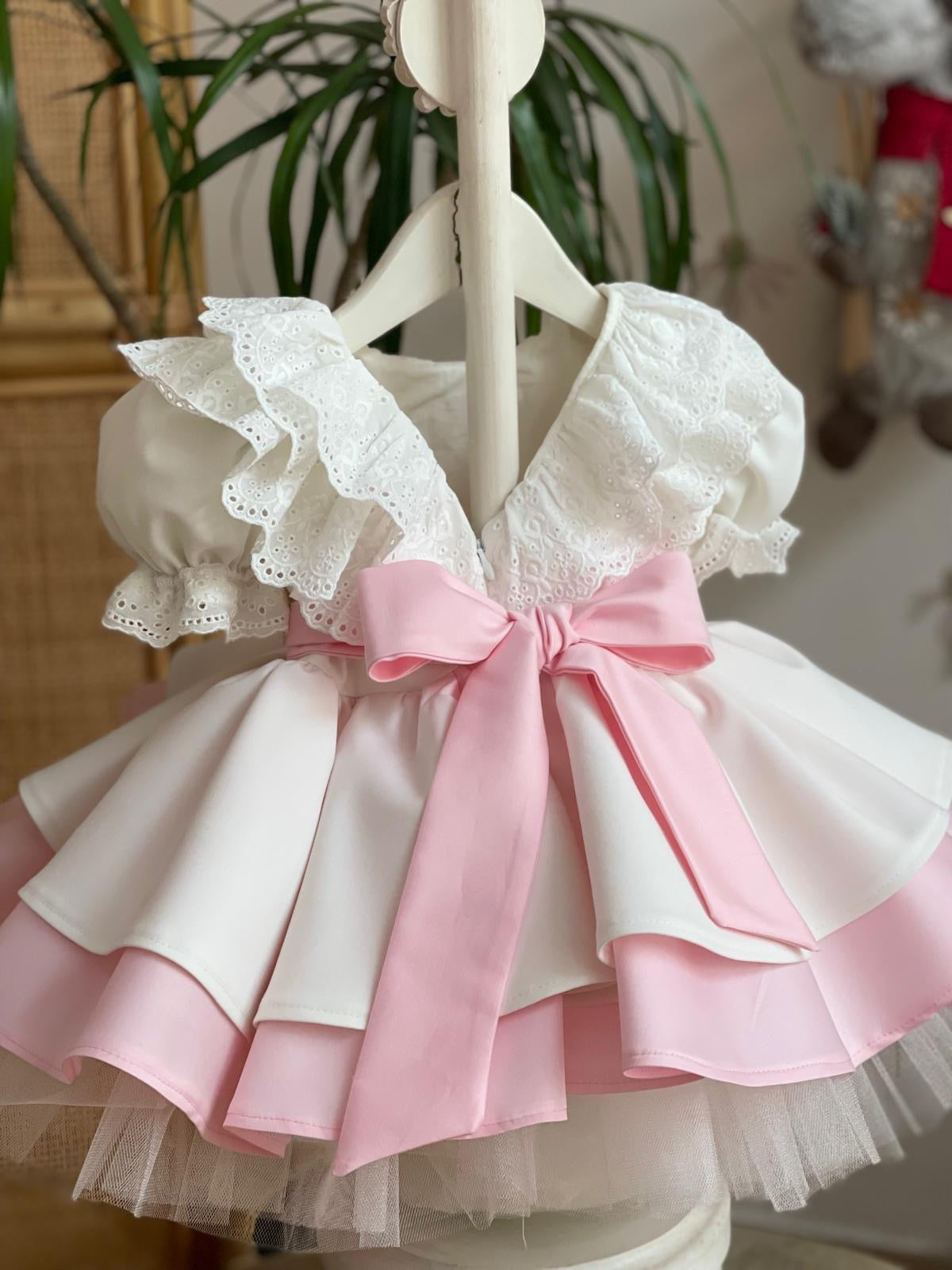 Cutwork Collar Embroidered Special Occasion Dress
