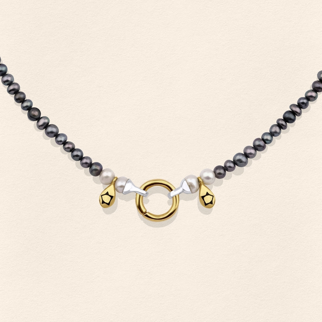 Sumerian Black Pearl Necklace - Men - 3
