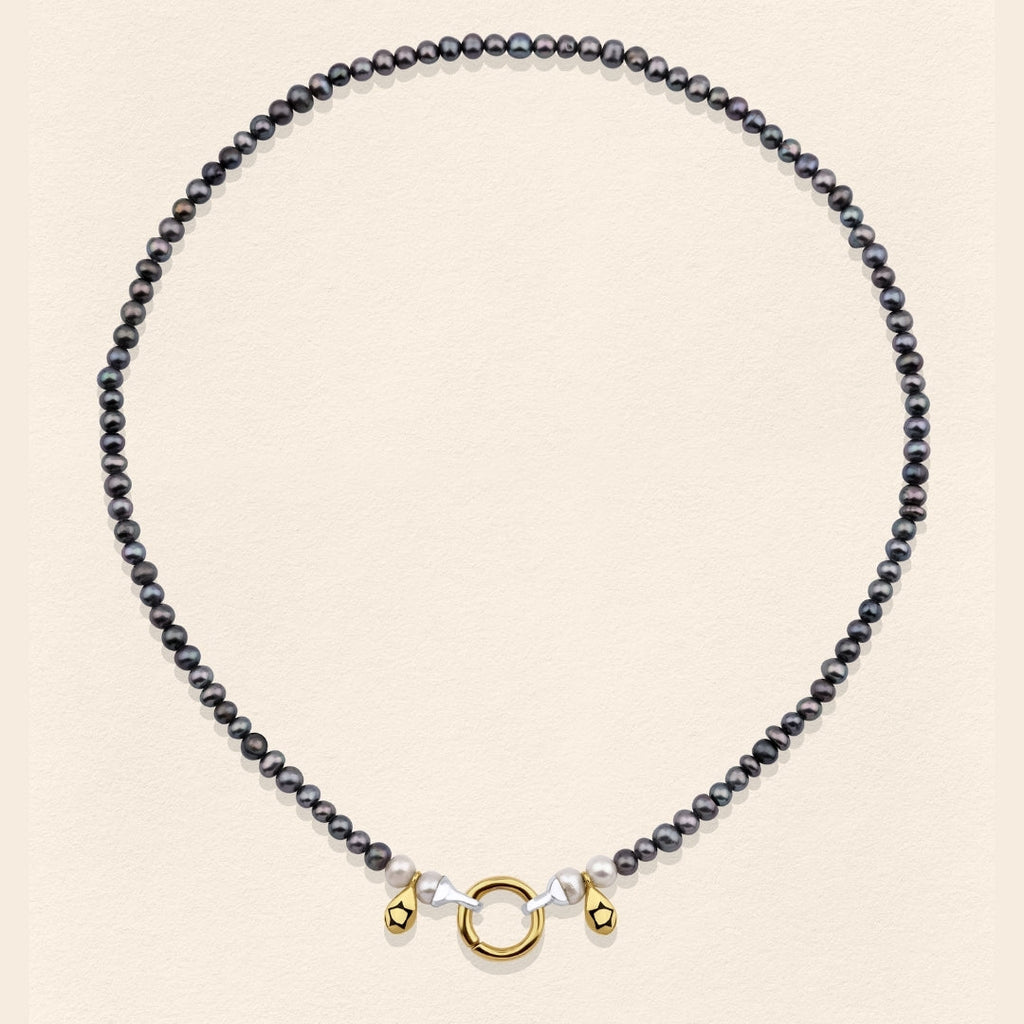 Sumerian Black Pearl Necklace - Men