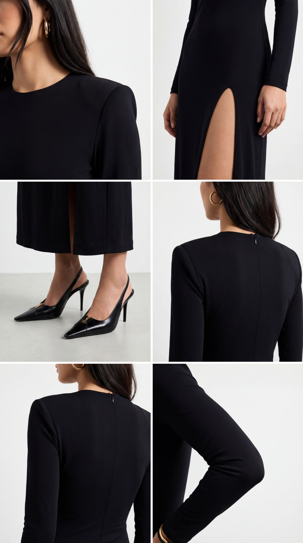 Irene Black Slipped Dress