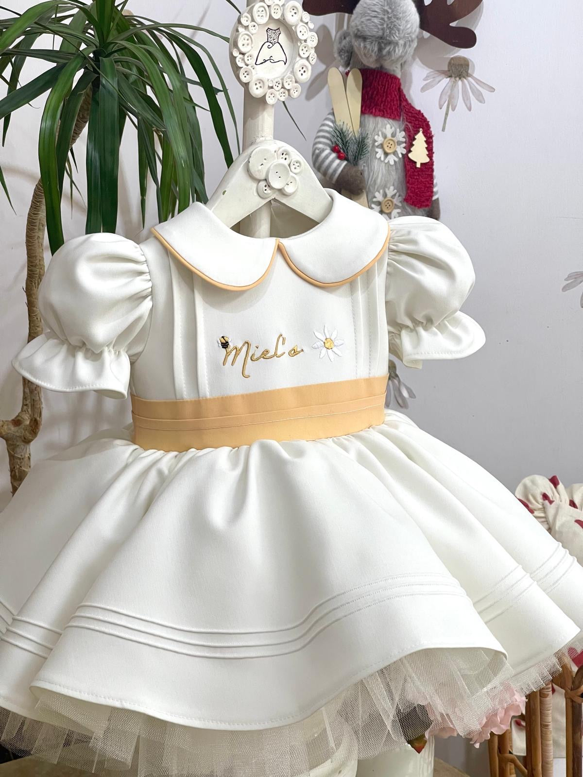Yellow Detail Birthday Dress