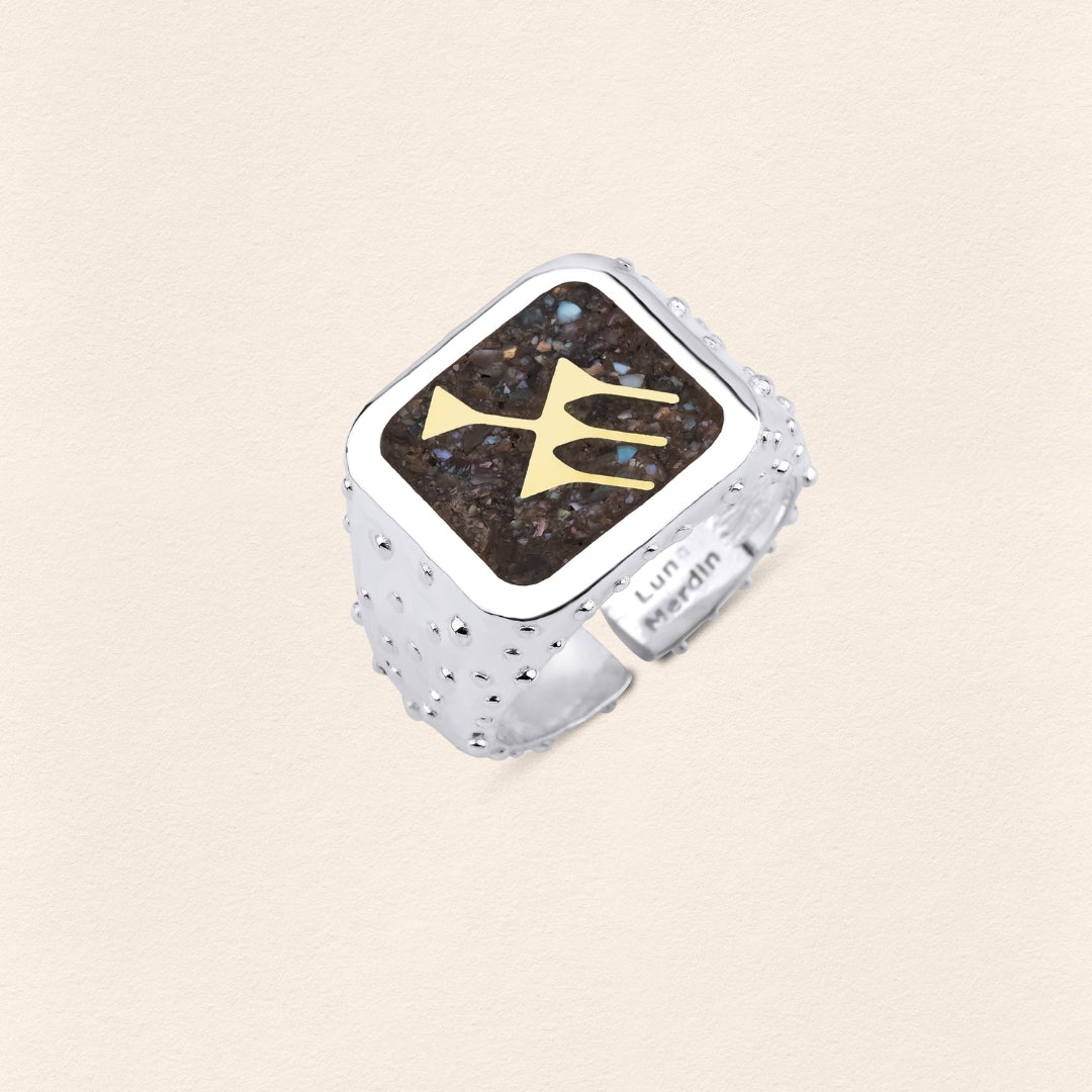 Sumerian Abundance Hand Bracelet Ring Set - 7