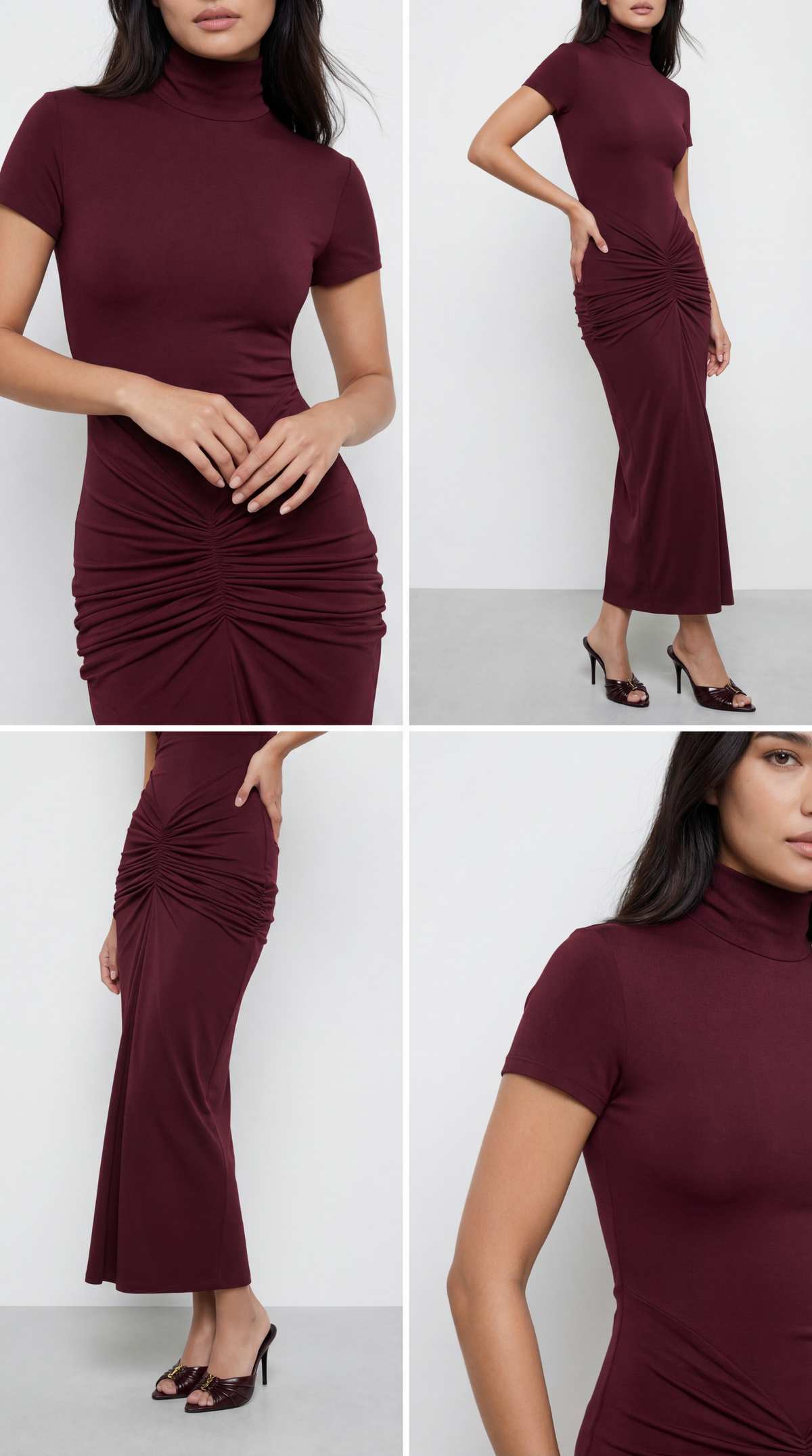 Romy Bordeaux Long Dress