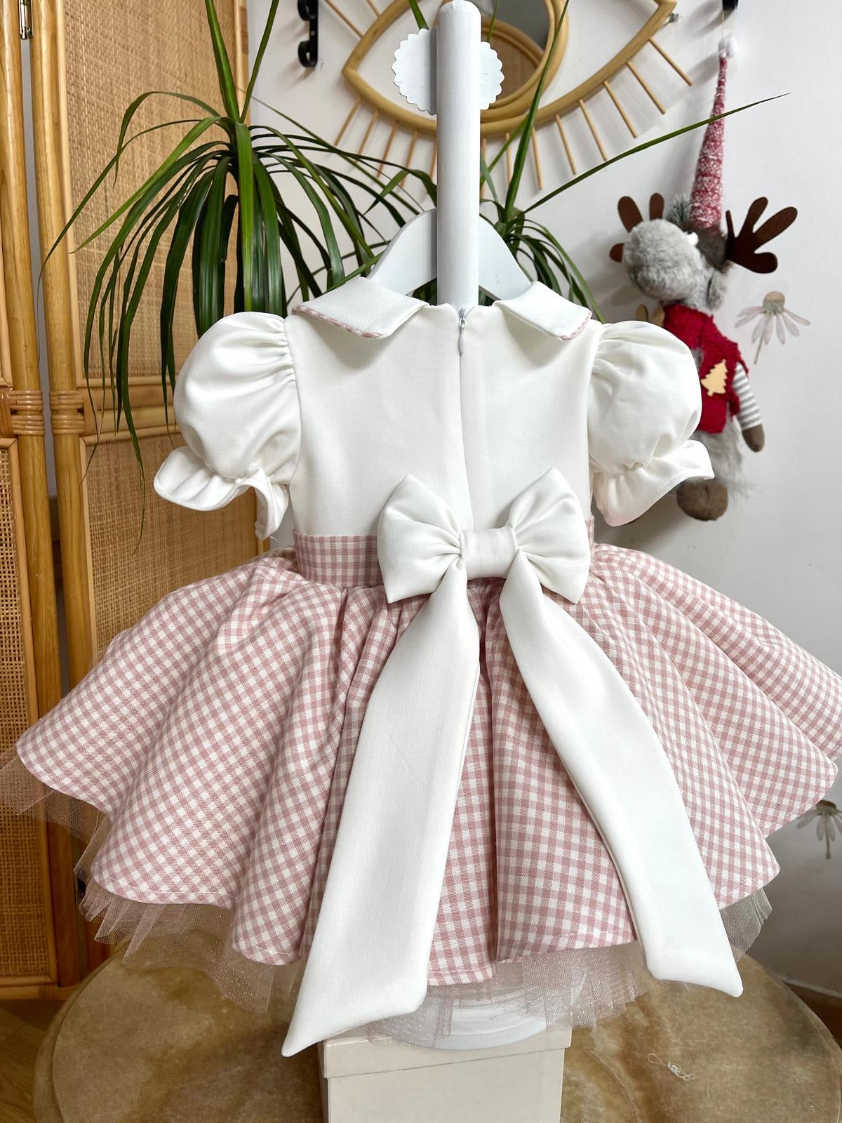 Pink Gingham Girls Birthday & Special Occasion Dress