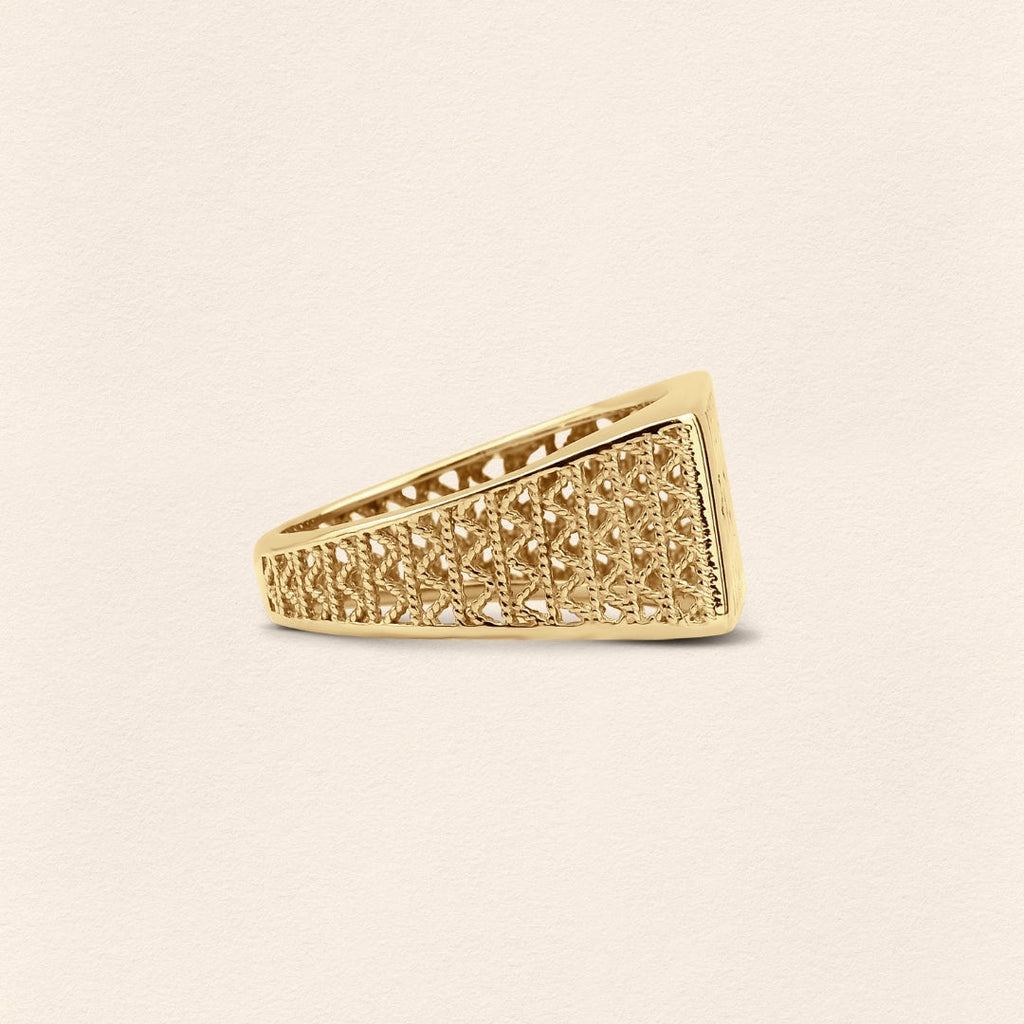 Sumerian Filigree Gold Ring - 9