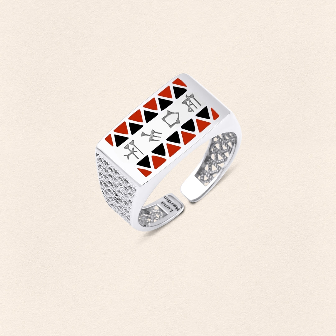 Sumerian Filigree Ring Red - Men - 4