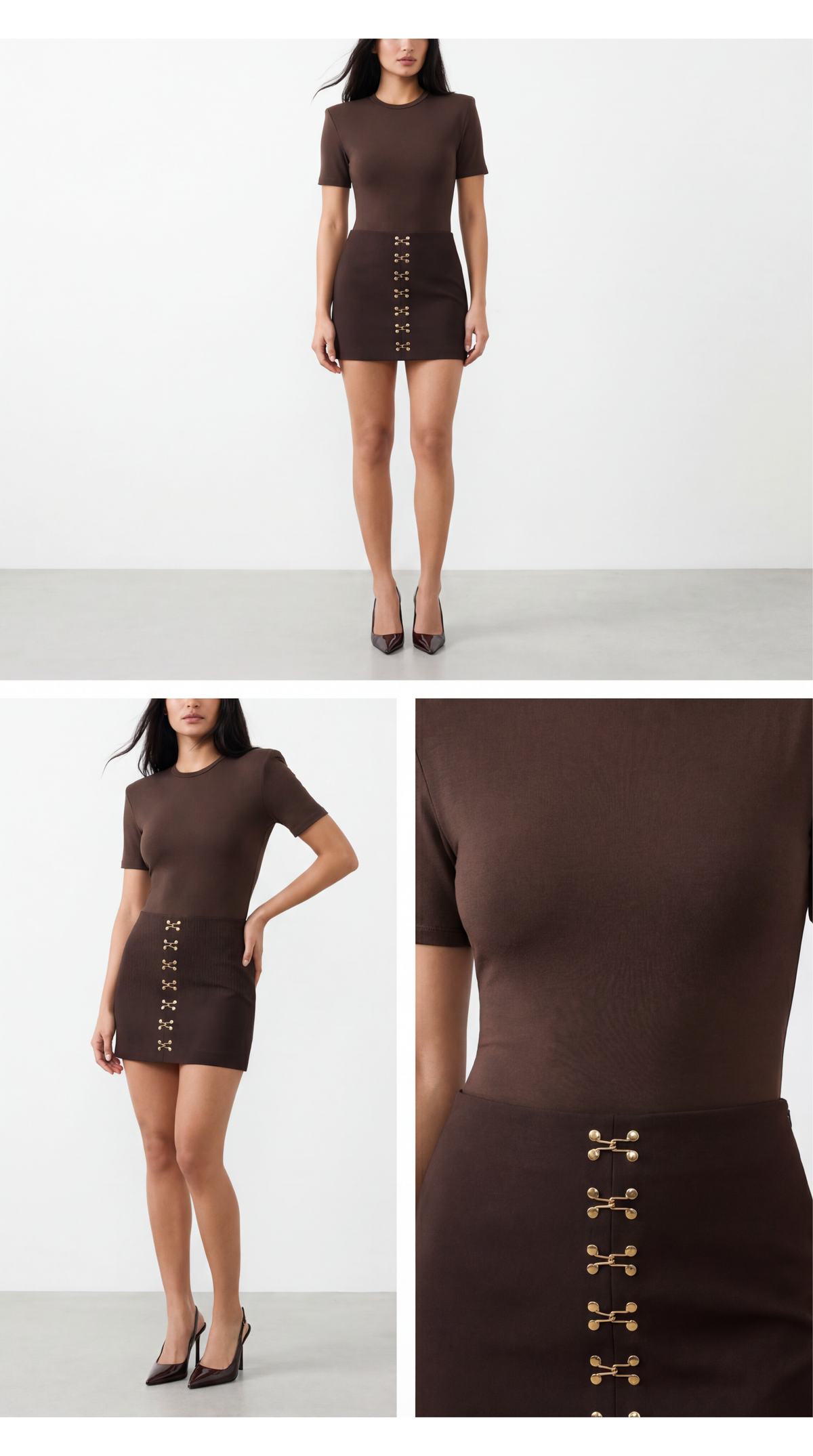 Lyle Brown Mini Skirt