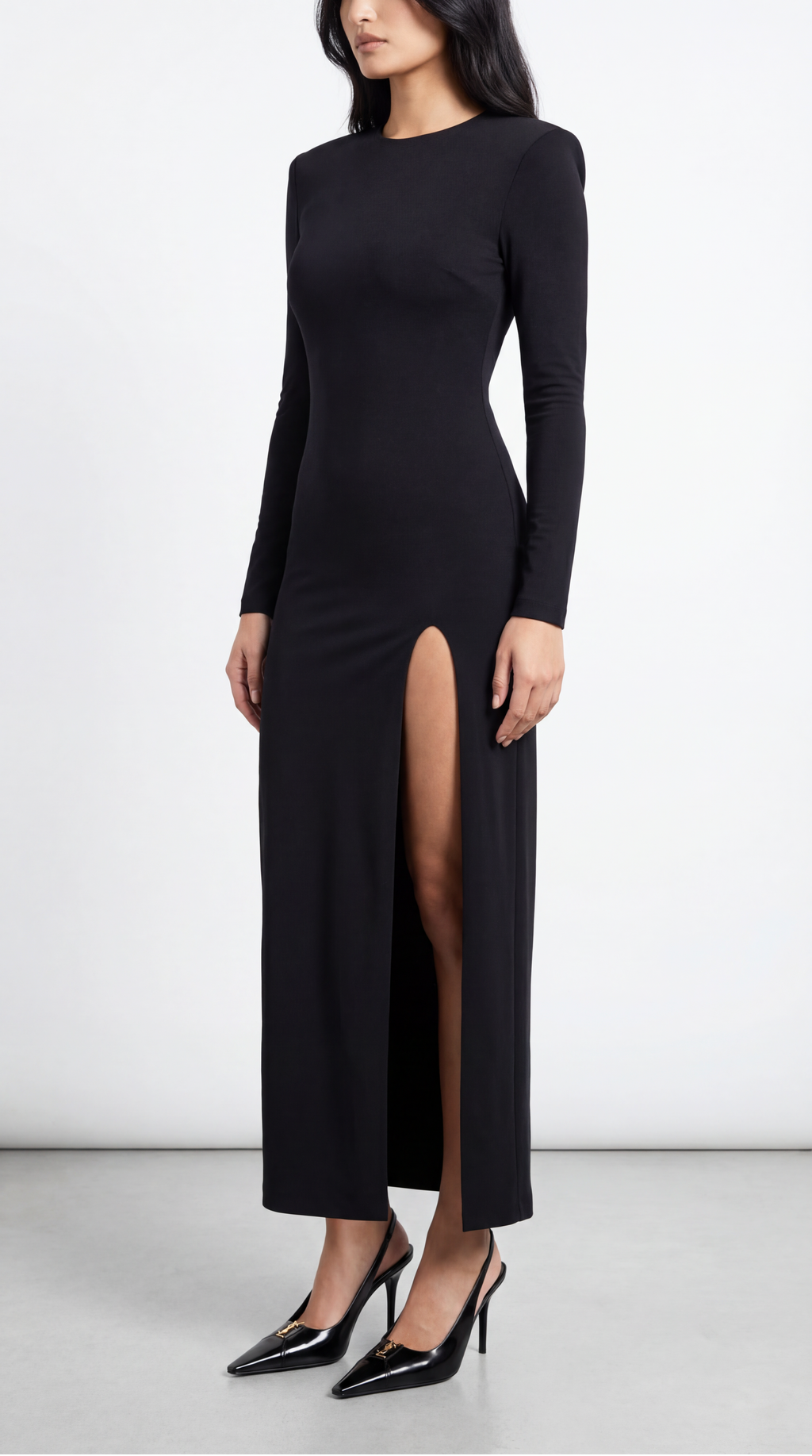 Irene Black Slipped Dress