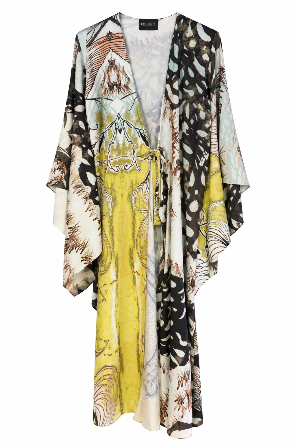 Summer Garden Yellow Designer Kimono