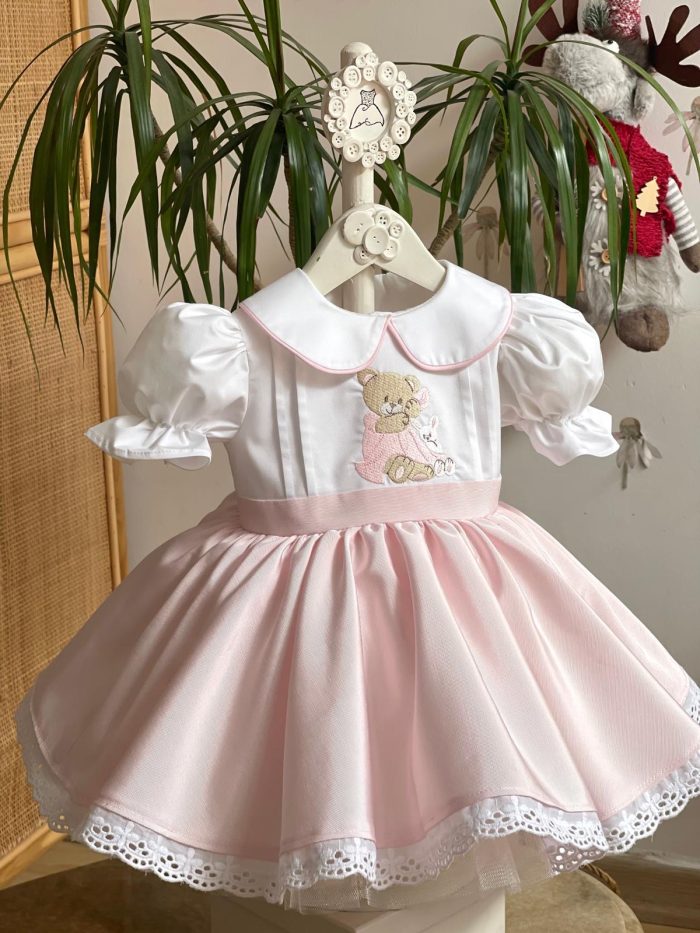 Teddy Bear Embroidered Special Occasion Dress
