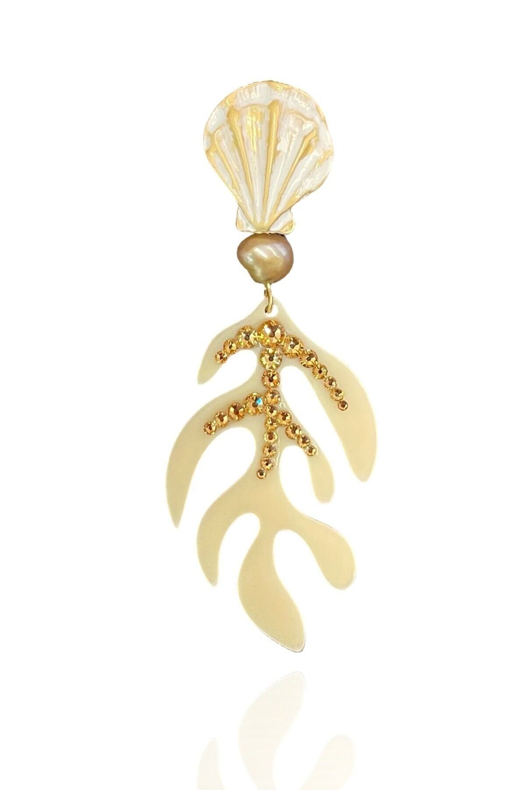 Algae Seashell Earrings