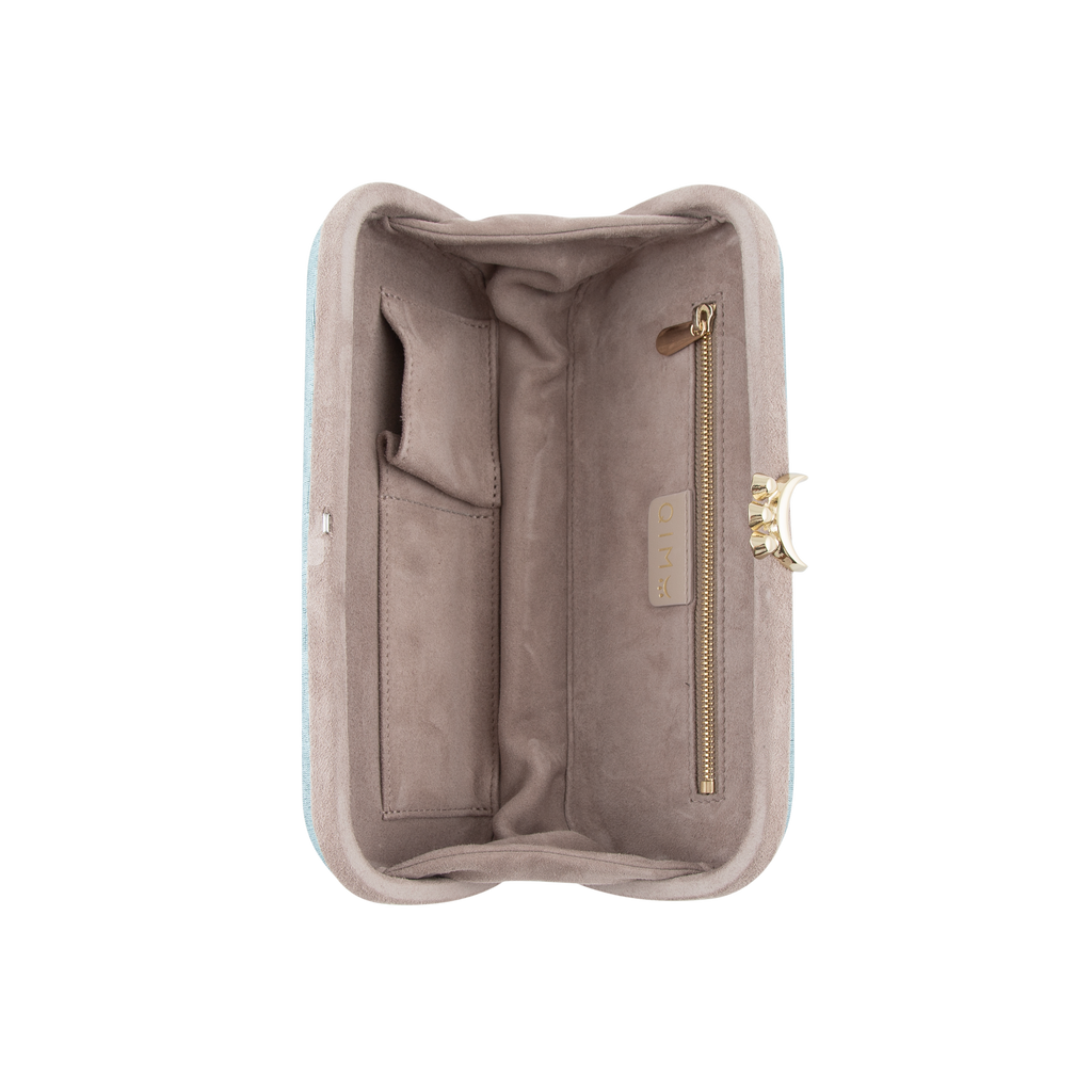 Clea Minaudière Clutch - Azure