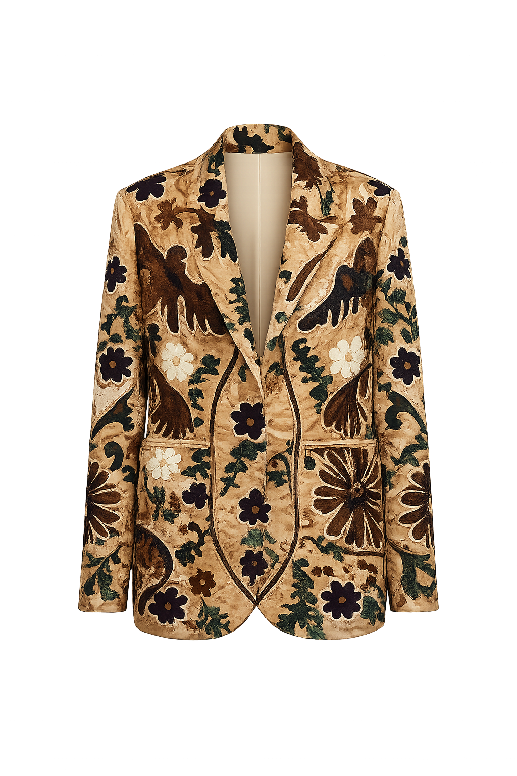 Suzani Brown Silk Jacket