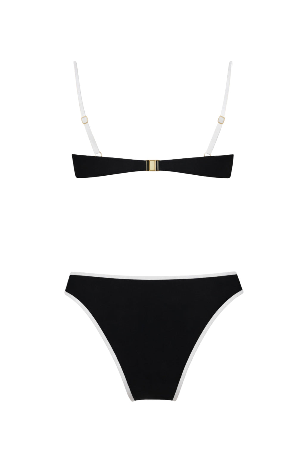 Contrast Trim Underwire Bikini Set