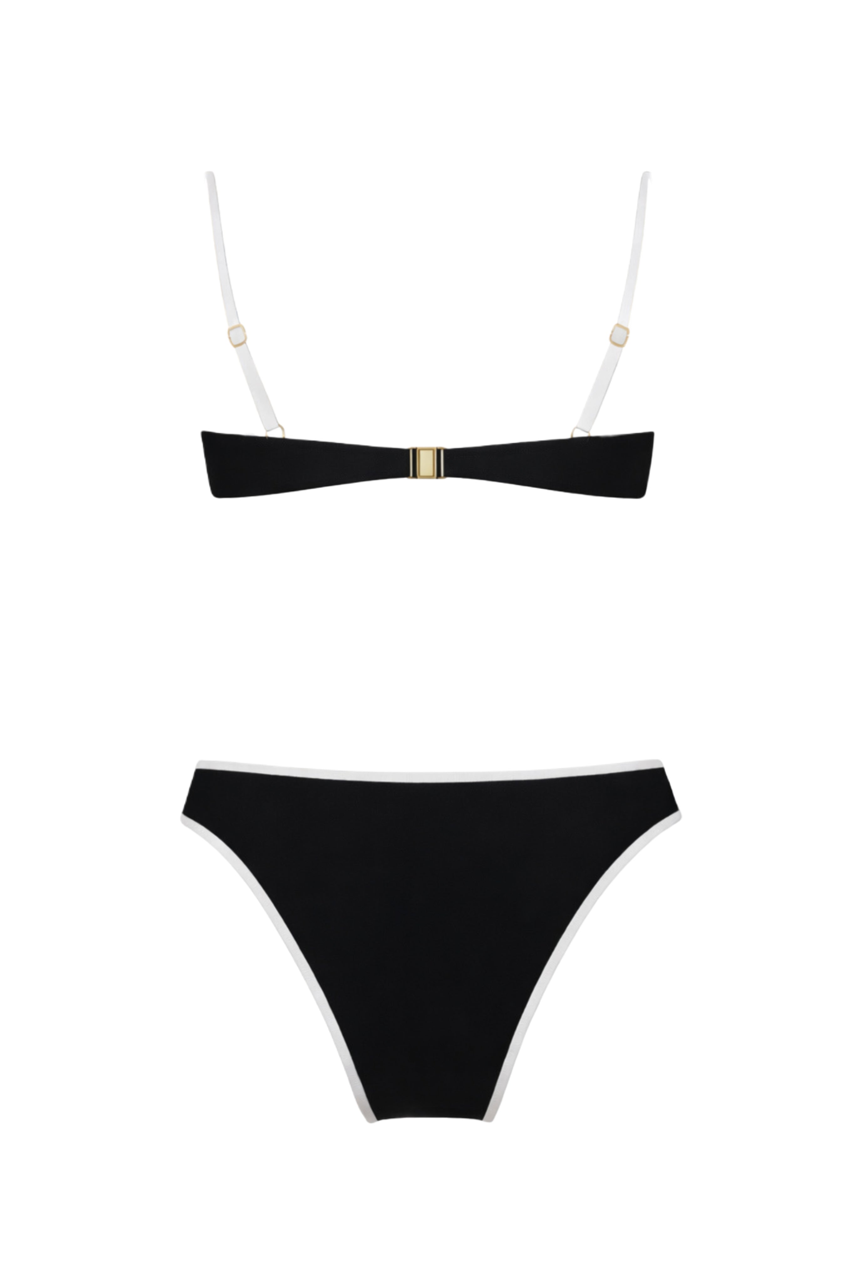 Contrast Trim Underwire Bikini Set