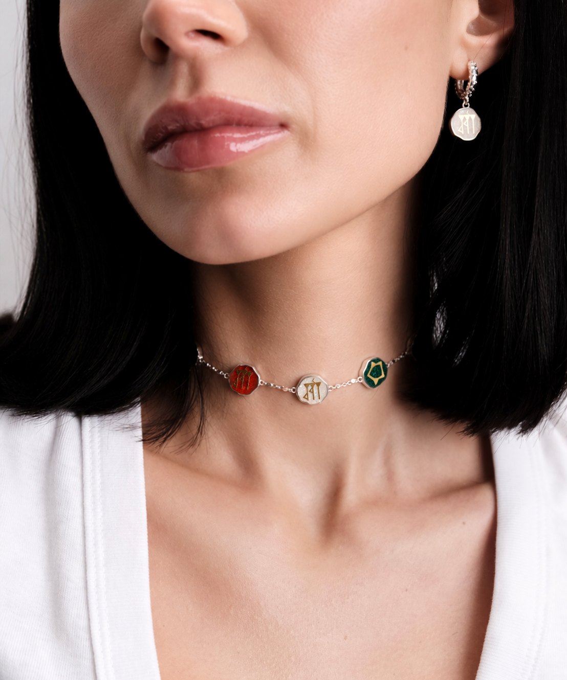 Sumerian White Pearl Love Earrings - 4