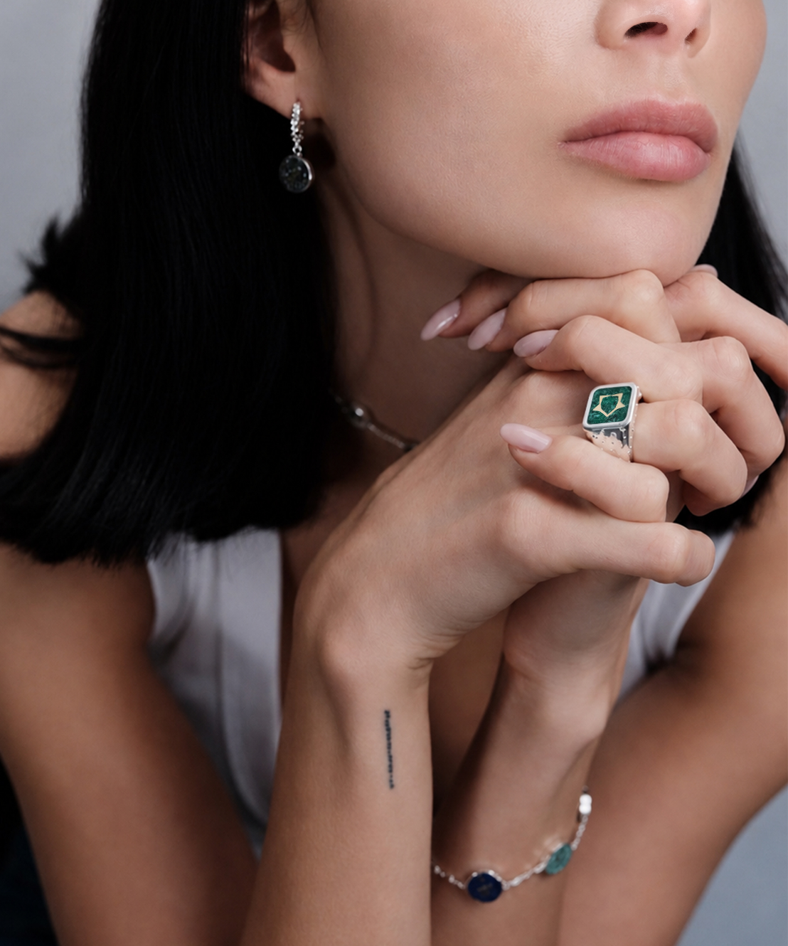 Sumerian Malachite Life Energy Ring - 2