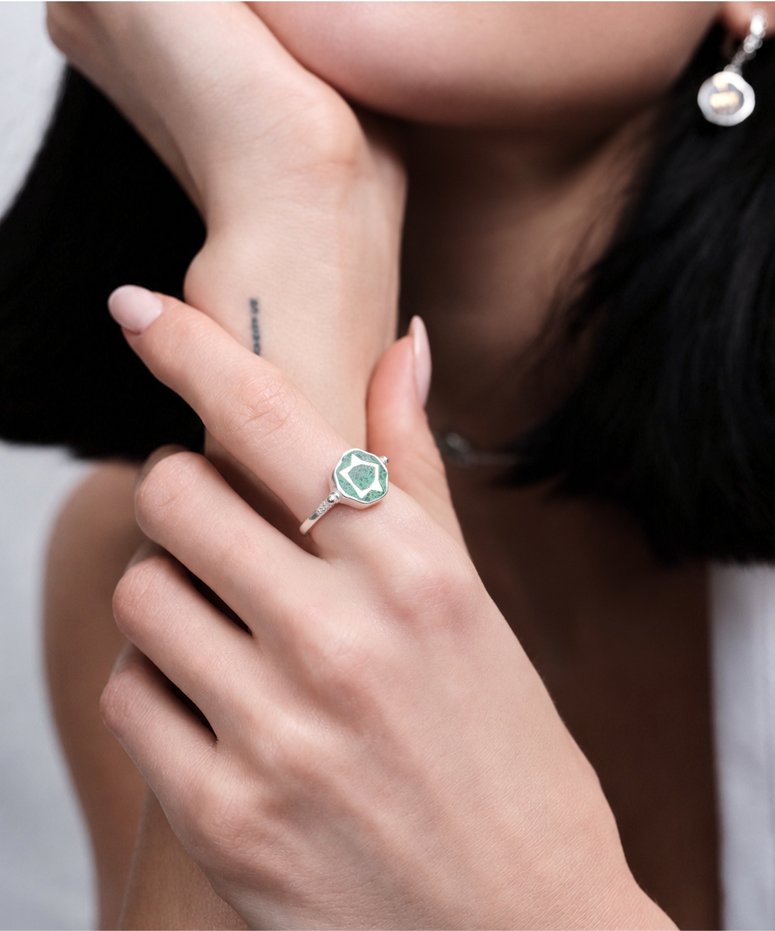 Sumerian Malachite Life Energy Small Ring - 2
