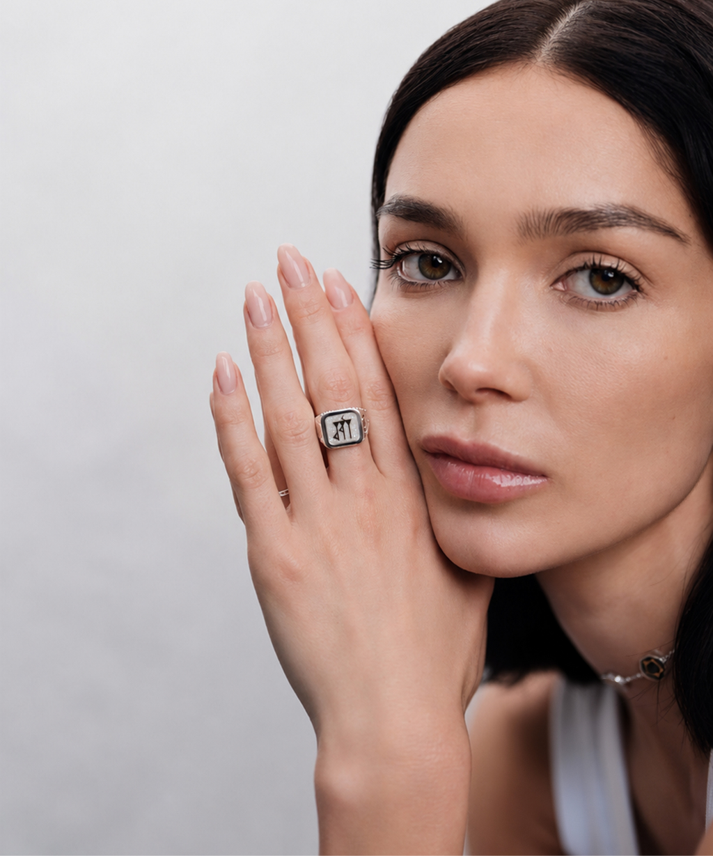 Sumerian White Pearl Love Ring - 4