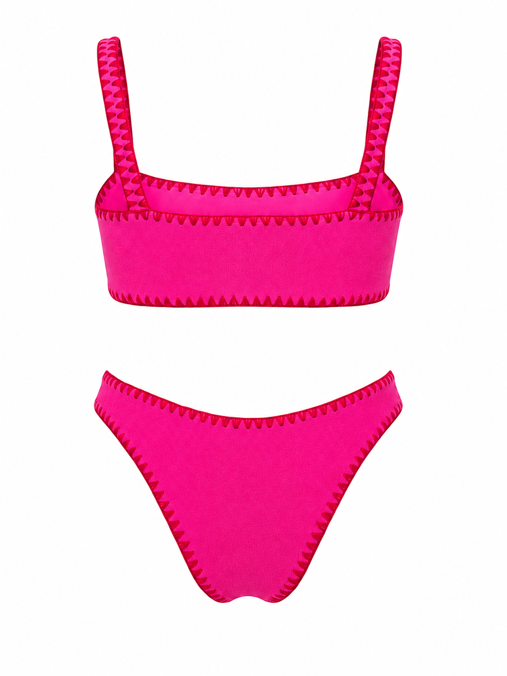 Meghan Hand-Embroidered Towel Bikini In Pink