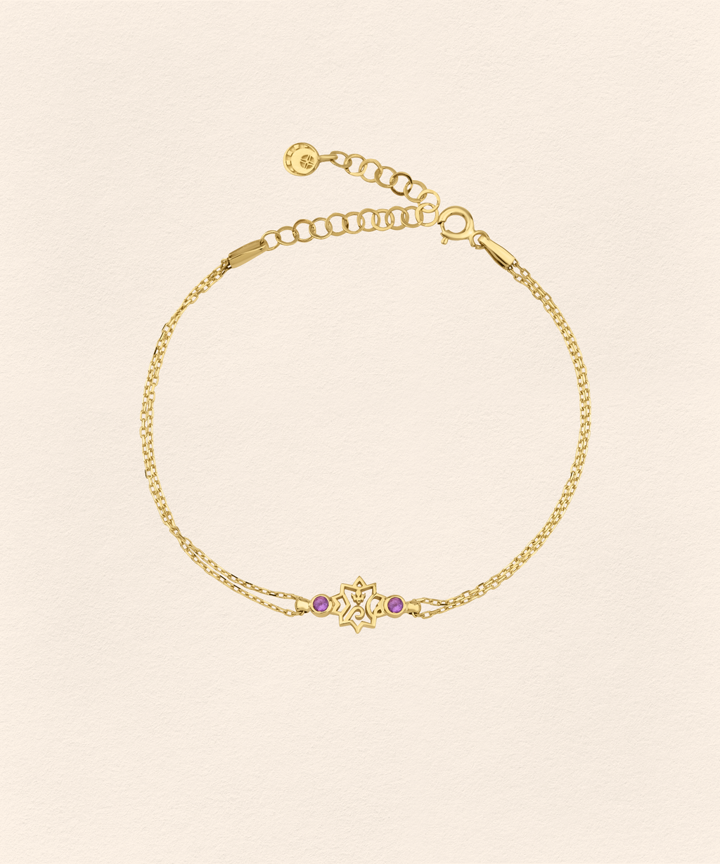 Adel Amethyst Gold Bracelet - 3