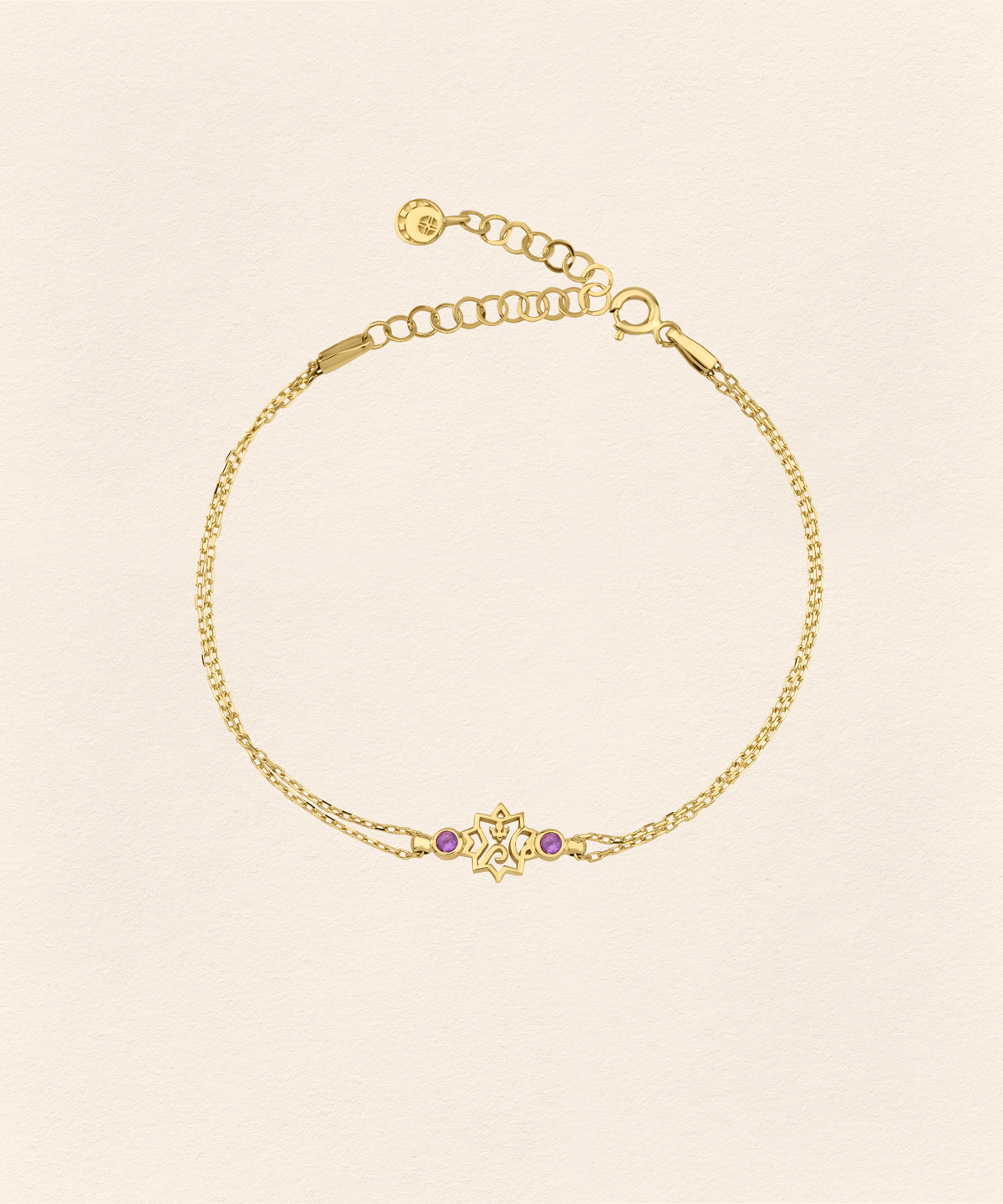 Adel Amethyst Gold Bracelet - 3