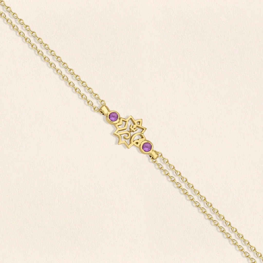 Adel Amethyst Gold Bracelet