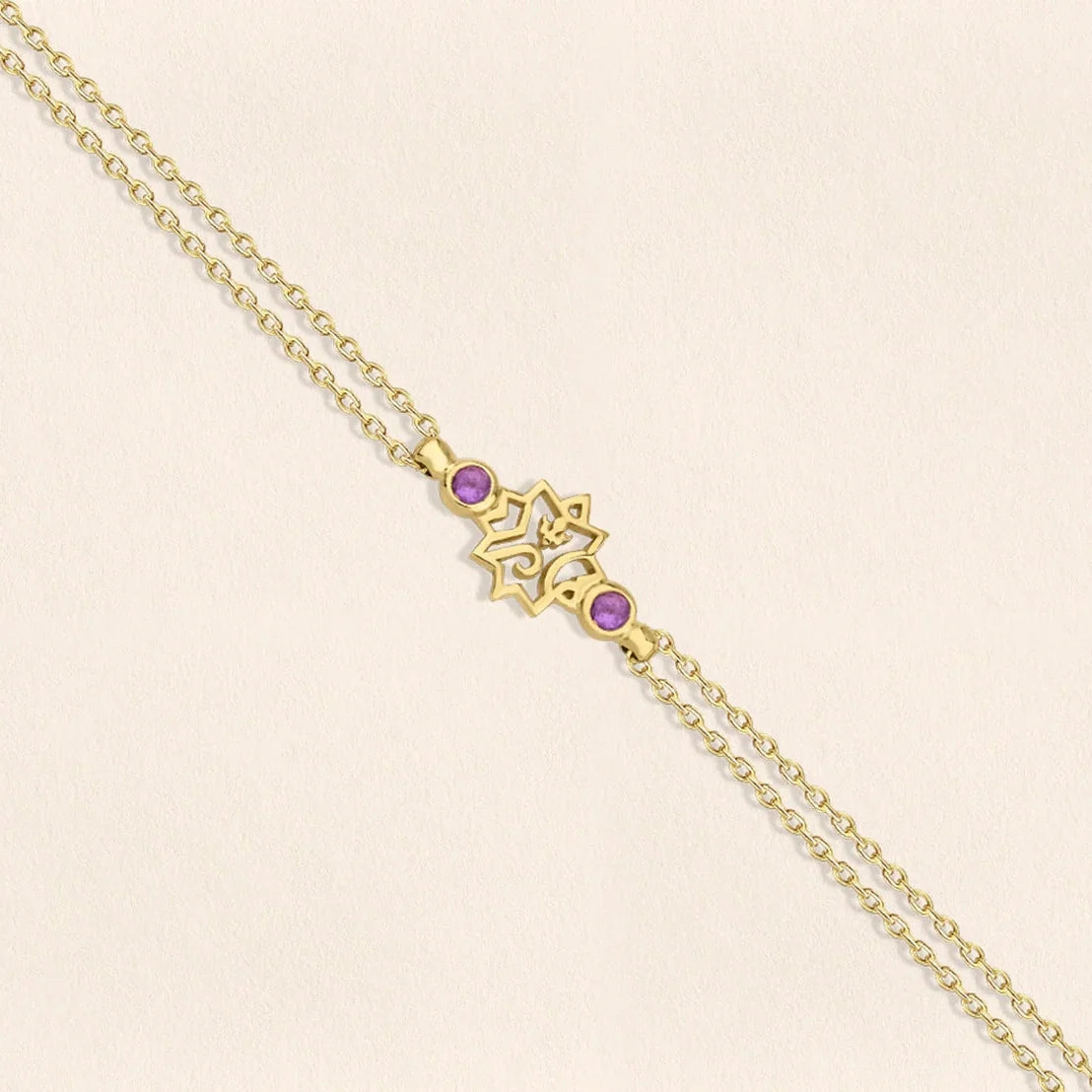 Adel Amethyst Gold Bracelet