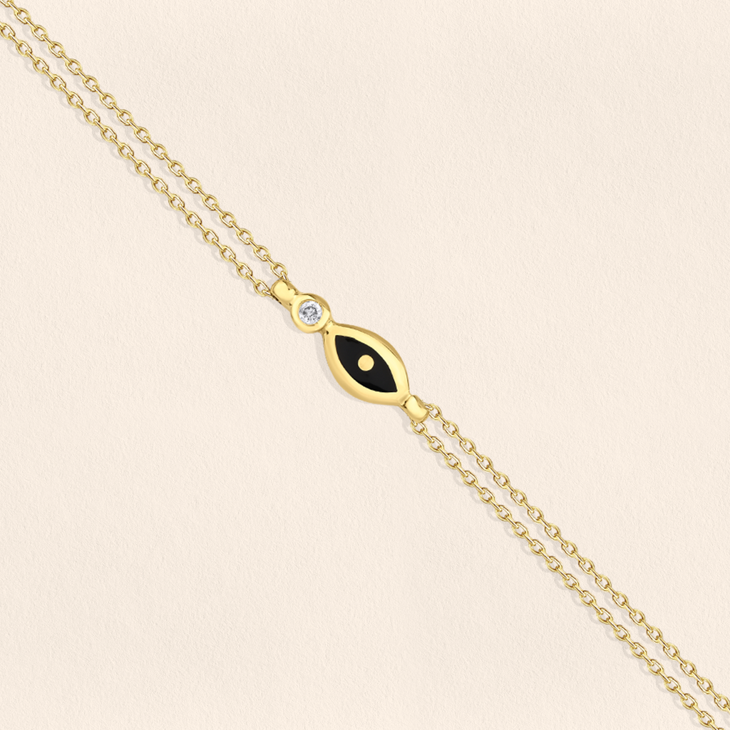 Eye Diamond Gold Bracelet