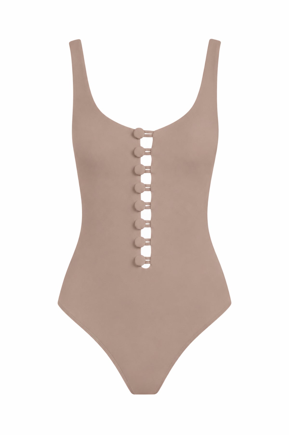 Button-embellished Be Happy - Mink