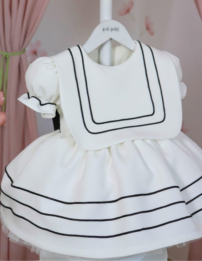 White Pinafore Collar Birthday Dress